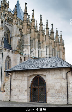 Kathedrale der Hl. Barbara und Nachbarschaft, Kutná Hora, Tschechische Republik, UNESCO, Stockfoto