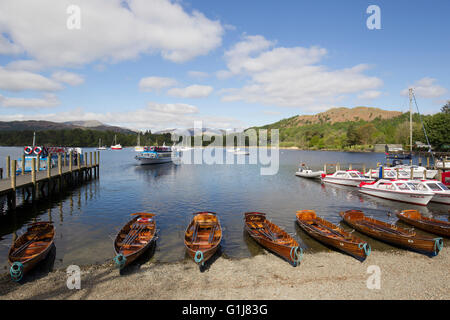 Lake Windermere, Cumbria, UK. 16. Mai 2016. Großbritannien Wetter. Sonnigen Morgen am Lake Windermere mit Wolken ab zu kommen. Waterhead am Nordende des Sees.1/2 Meile von Ambleside Credit: Gordon Shoosmith/Alamy Live News Stockfoto