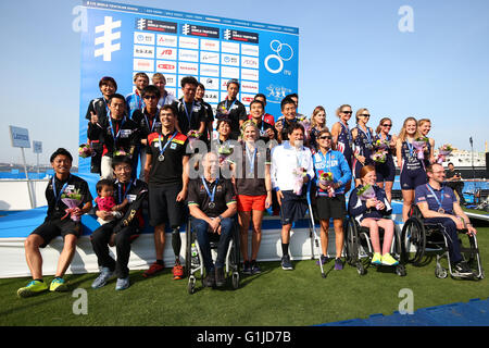 Stadt Yokohama, Kanagawa, Japan. 14. Mai 2016. Allgemeine Ansicht Triathlon: Yokohama ITU Paratriathlon Weltereignis in Stadt Yokohama, Kanagawa, Japan. © Shingo Ito/AFLO SPORT/Alamy Live-Nachrichten Stockfoto