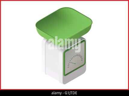 Gewicht-Skala-Vektor-3d illustration Stock Vektor