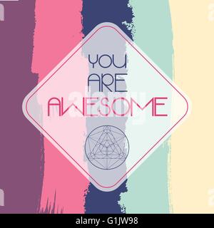 Abstract Grunge Postkarte Vorlage Stock Vektor