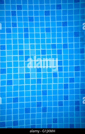 Hintergrundtextur und Muster von blauen Mosaiken Stockfoto