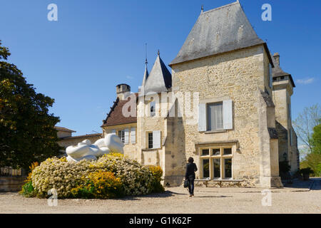 Wein Weingut Château Carignan, Burg, Carignan de Bordeaux, Frankreich. Stockfoto