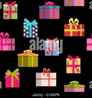 Geschenk Box Urlaub Musterdesign Hintergrund Stock Vektor