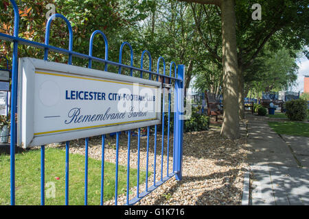 Bild des Gartens Erinnerung an die King Power Stadion der 2015/2016 Premier League Champions Leicester City Stockfoto