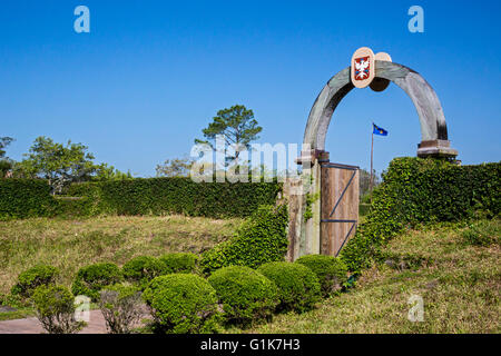 Jacksonville, Florida - Fort Caroline, gebaut im Jahre 1564, war ein kurzlebiger Versuch, eine französische Siedlung in Florida zu etablieren. Stockfoto