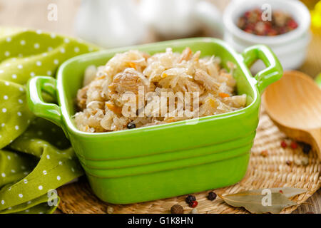 Bigos, Sauerkraut mit Fleisch Stockfoto