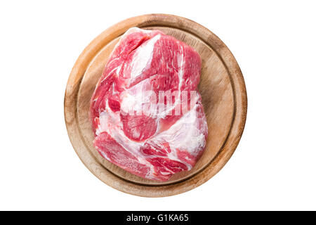 rohes Fleisch, isoliert Stockfoto