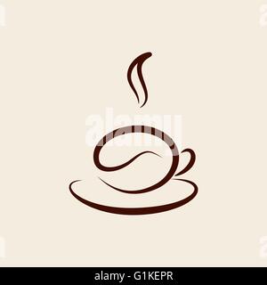 Symbol einer Kaffeetasse, Vektor-illustration Stock Vektor