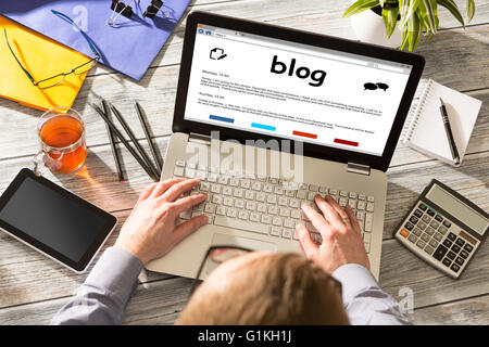 Blog Weblog digitale soziale Wörterbuch Online-Medienkonzept - Stock Bild Stockfoto