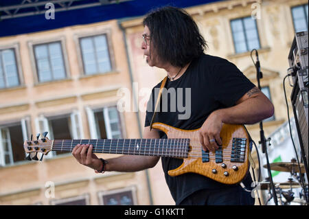 Jeff Lorber Fusion Gruppe auf dem Altstädter Ring in Warschau, Polen, Warschau, Jazz Na Starowce Serie. Stockfoto