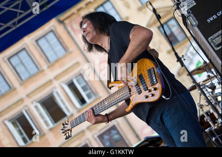 Jeff Lorber Fusion Gruppe auf dem Altstädter Ring in Warschau, Polen, Warschau, Jazz Na Starowce Serie. Stockfoto