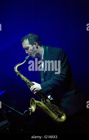 Britischer jazz-Rockgruppe erhalten den Segen Durchführung am Palladium Theater in Warschau, Polen. Warszawa. Stockfoto