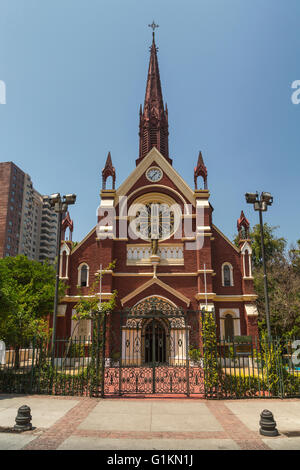 Kirche Iglesia San Francisco de Borja außen in Santiago, Chile, Südamerika. Stockfoto