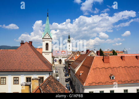 St.-Markus-Kirche, berühmte Gebäude, Sehenswürdigkeiten in Zagreb, Kroatien Stockfoto