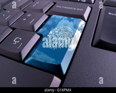 Bild einer Tastatur mit schönen Symbolen. Stockfoto