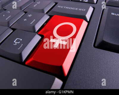 Bild einer Tastatur mit schönen Symbolen. Stockfoto