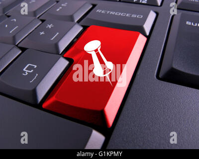 Bild einer Tastatur mit schönen Symbolen. Stockfoto