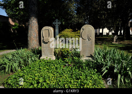 Italien, Rom, protestantischer Friedhof, Gräber von John Keats und Joseph Severn Stockfoto