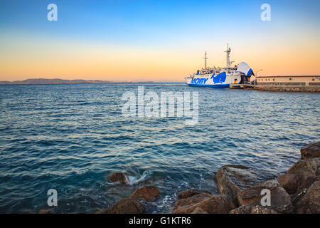 CAVO, Insel ELBA, Italien - ca. AUGUST 2011: Der Hafen von Cavo, Insel Elba, Italien Stockfoto