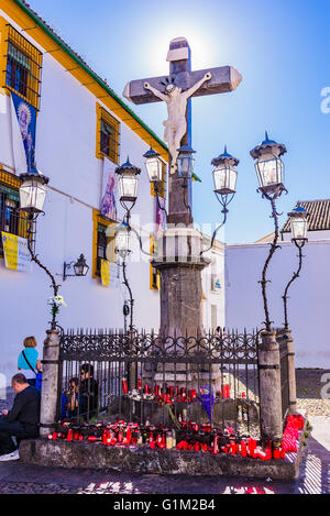 Der Christus der Beschwerde und der Barmherzigkeit, im Volksmund bekannt als der Christus der Laternen, Cristo de Los Faroles, Córdoba Stockfoto