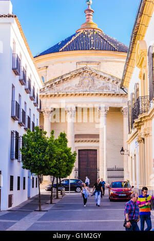 Fassade der Kirche des College of Santa Victoria. Córdoba, Andalusien, Spanien, Europa Stockfoto