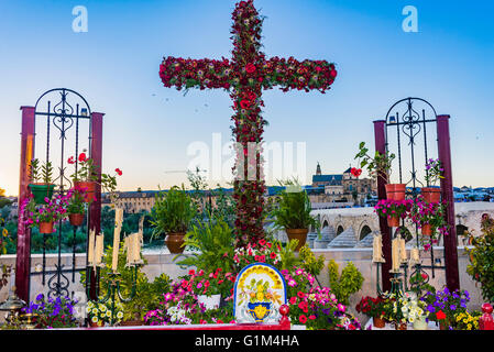 Das kann kreuzt Festival, Cruces de Mayo, ist in vielen Teilen der Welt gefeiert. Córdoba, Spanien Stockfoto