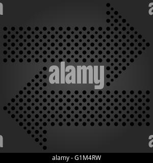 Feine schwarze gepunktete Pfeile Stockfoto