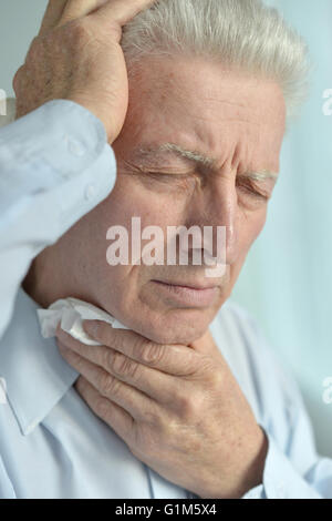 krank senior woman Stockfoto