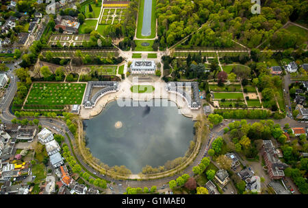 Luftaufnahme, Schloss Benrath Schloss mit Teich und Palace Gärten, Benrather Schlossallee, Düsseldorf, Rheinland, Stockfoto