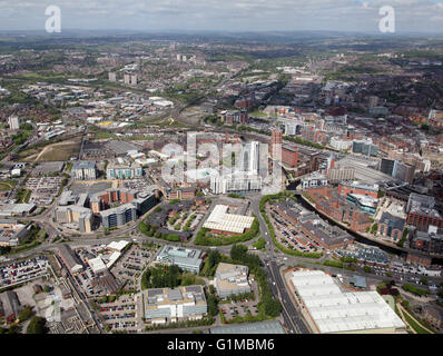 Luftbild von Süden Leeds, West Yorkshire, Großbritannien Stockfoto