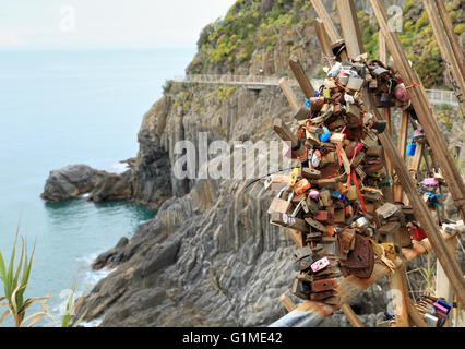 Via Amore, Cinque Terre, Ligurien, Italien Stockfoto