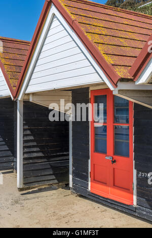 England Dorset Bournemouth Beach huts Stockfoto