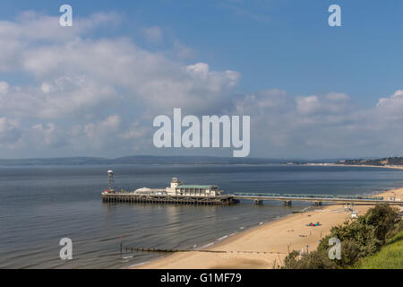 England Dorset Bournemouth Strand und pier Stockfoto