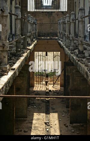 Ghana, Fort Ussher, Fort von Trans Atlantic Slave Sklavenhandel, Accra in Westafrika, alten Gefängnis Teil. Im Gefängnis Stockfoto