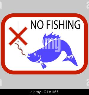 Vektor Fangverbot Zeichen Stock Vektor