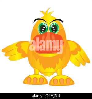 Cartoon Gans auf weißem Hintergrund eingebettet ist isoliert Stock Vektor