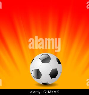 Fußball-Ikone auf orangem Hintergrund Stock Vektor