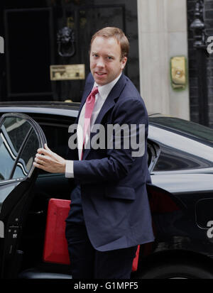 Matthew Hancock MP, Minister für das Cabinet Office und Paymaster General, gesehen an der Kabinettssitzung in der Downing Street, London Stockfoto