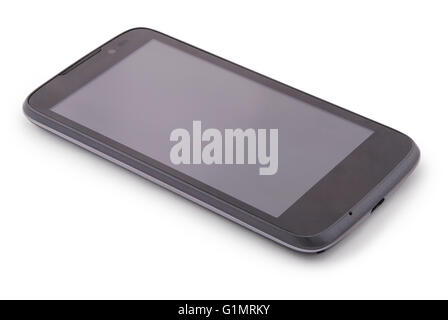 Smart Phone, isoliert auf weiss. Beiden Clipping-Pfad im Inneren getrennt für PDA und Bildschirm. Stockfoto