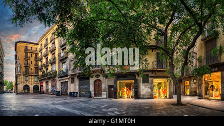 Straße im Stadtteil El Born, Barcelona, Katalonien, Spanien Stockfoto