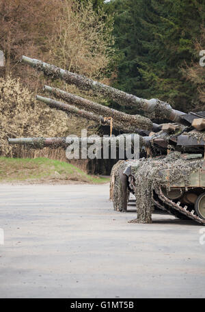 Waffen der deutschen Leopard 2 6 Tanks Stockfoto