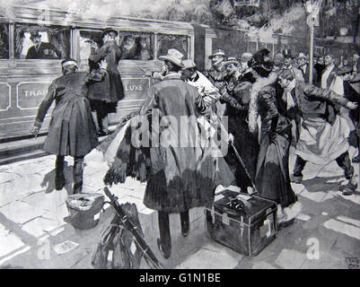 Attentat auf der Prince Of Wales in Brüssel, 4. April 1900 Stockfoto