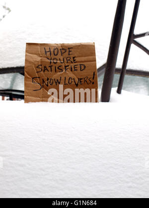 Blizzard Aufmerksamkeit Snowlovers Stockfoto