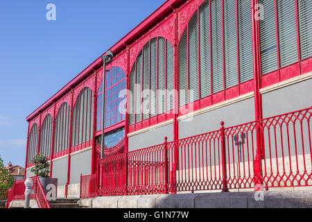 Detail der Mercado Ferreira Borges in Porto, Portugal Stockfoto