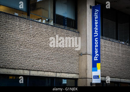 Zeichen Ryerson Universität in Toronto, Ontario. Stockfoto