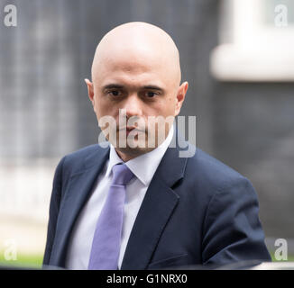 London, UK, 17. Mai 2016B Sajid Javid, Business, Innovation and Skills Sekretärin, Blätter 10 Downing Street Credit: Ian Davidson/Alamy Live News Stockfoto