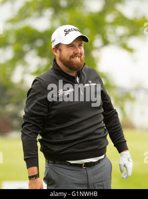 17.05.2016 der K Club, Straffan, Co. Kildare, Irland. Dubai Duty Free Irish Open Golf Championship Praxis. Shane Lowry auf der Driving Range. Stockfoto