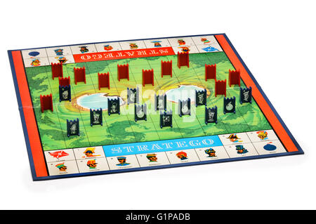 Brettspiel Stratego mit Stücken Stockfoto