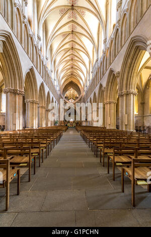 England Somerset Wells The Cathedral interior Stockfoto